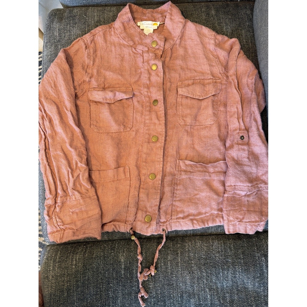 Minimalist Coastal Casual Lagenlook Cleangirl C&C California  L Linen Jacket